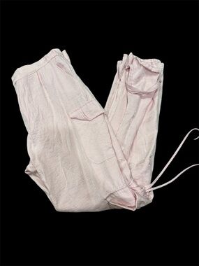 Light Pink Women's Drawstring Cargo Joggers